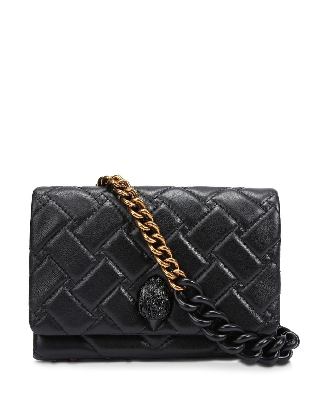 Kurt Geiger London quilted eagle-head clutch bag - Black von Kurt Geiger London