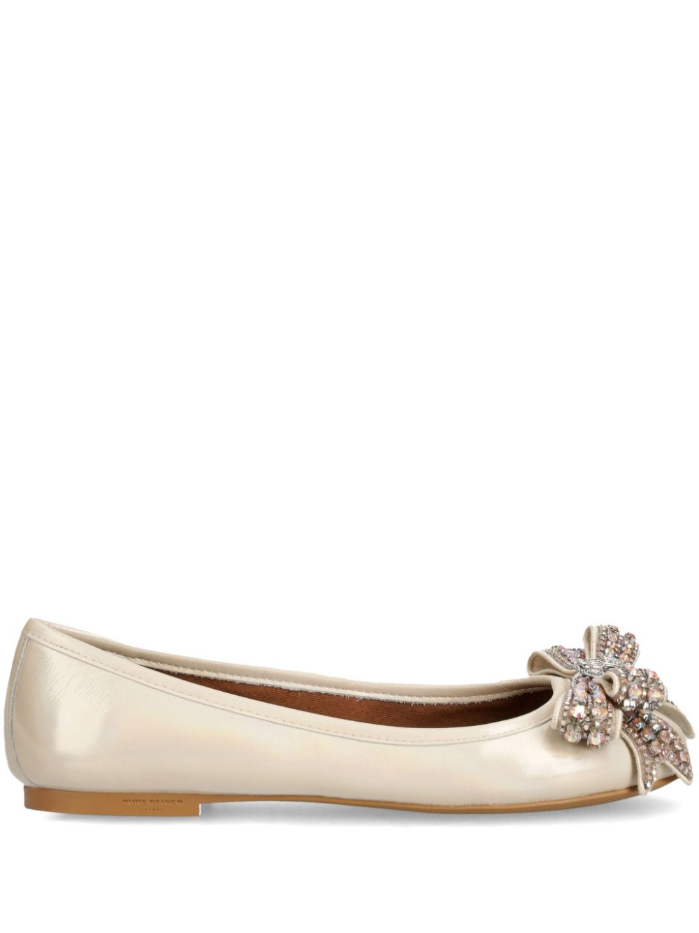 Kurt Geiger London rhinestone bow ballerina shoes - Neutrals von Kurt Geiger London