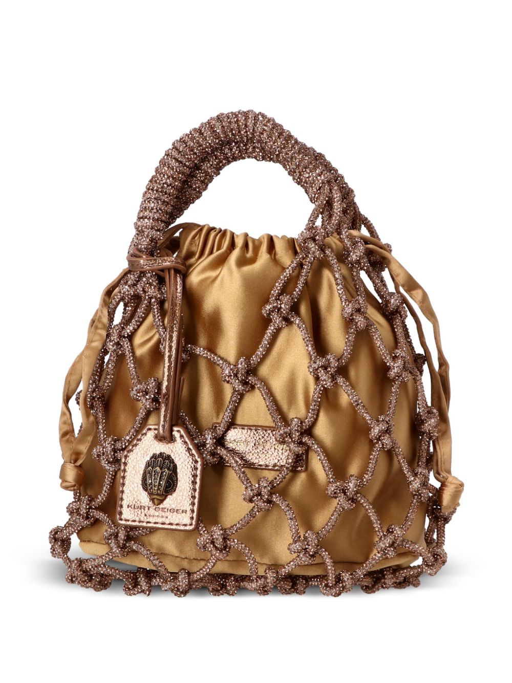 Kurt Geiger London rhinestone macramé tote bag - Brown von Kurt Geiger London