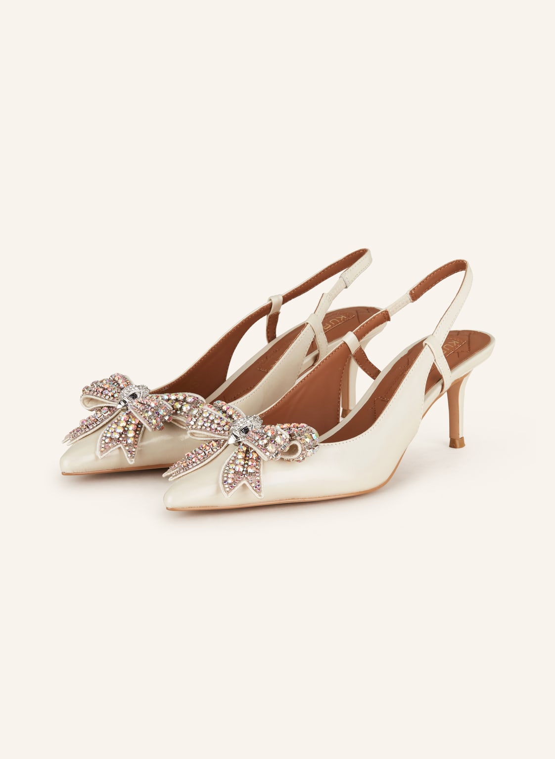 Kurt Geiger Slingpumps Belgravia Mit Schmucksteinen weiss von Kurt Geiger