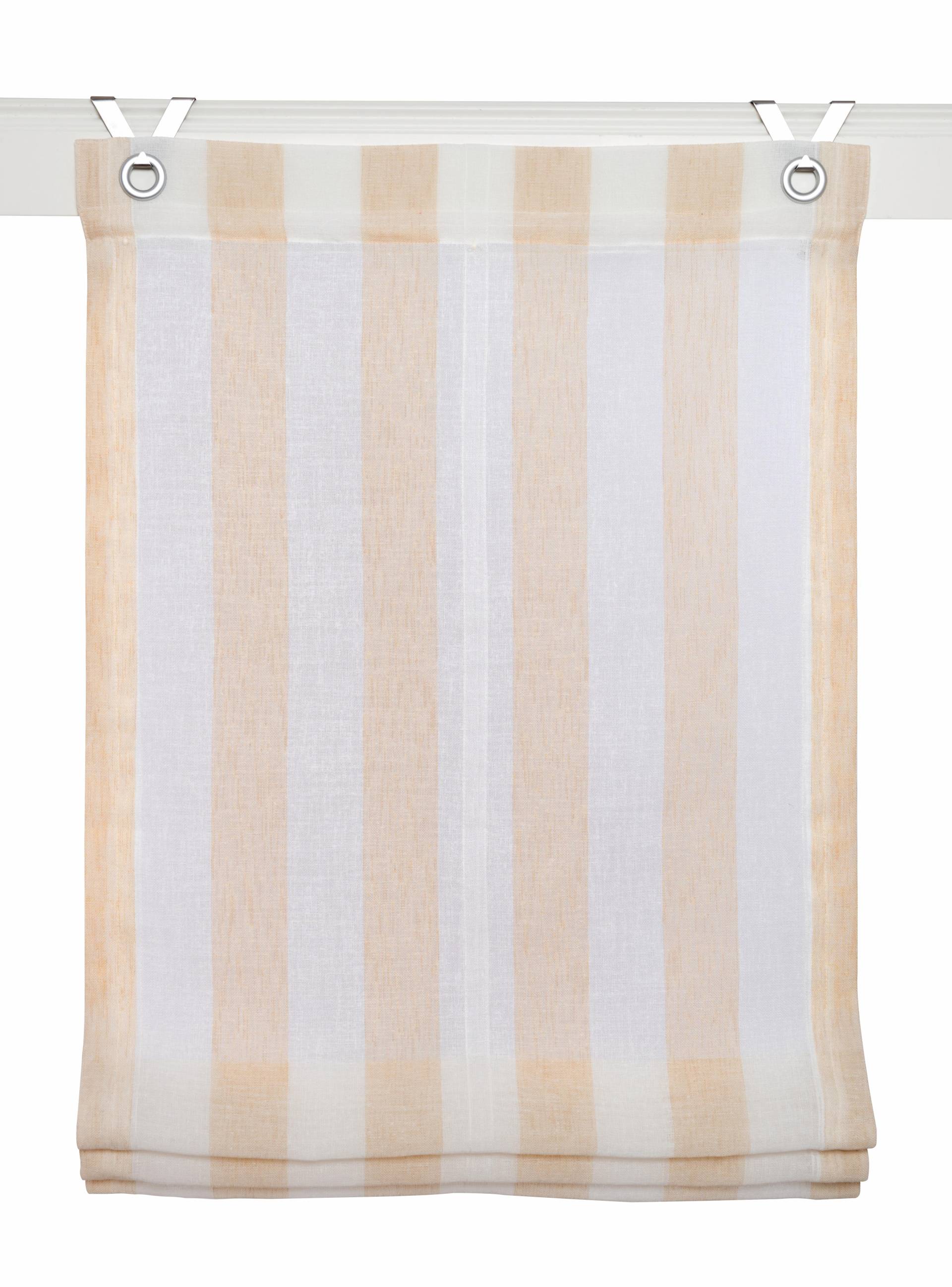 Kutti Raffrollo »Bornholm«, mit Hakenaufhängung, ohne Bohren, halbtransparent, Polyester, gewebt, Streifen, mit Edelstahlhaken Kutti Raffrollo »Bornholm«, mit Hakenaufhängung, ohne Bohren, halbtransparent, Polyester, gewebt, Streifen, mit Edelstahlhaken von Kutti