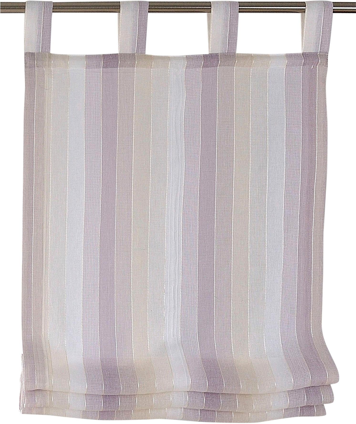 Kutti Raffrollo »Claire«, mit Schlaufen, freihängend, gestreift, Webstreifen, Polyester, Schlaufengardine Kutti Raffrollo »Claire«, mit Schlaufen, freihängend, gestreift, Webstreifen, Polyester, Schlaufengardine von Kutti