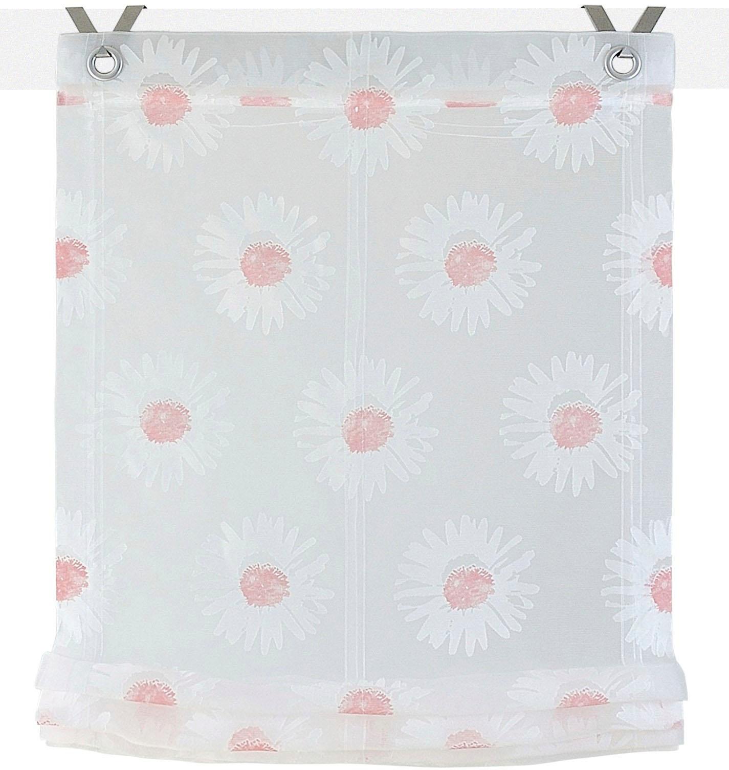 Kutti Raffrollo »Daisy«, mit Hakenaufhängung, ohne Bohren, freihängend, transparent, Organza, bedruckt, Blumen. Floral, mit Edelstahlhaken Kutti Raffrollo »Daisy«, mit Hakenaufhängung, ohne Bohren, freihängend, transparent, Organza, bedruckt, Blumen. Floral, mit Edelstahlhaken von Kutti