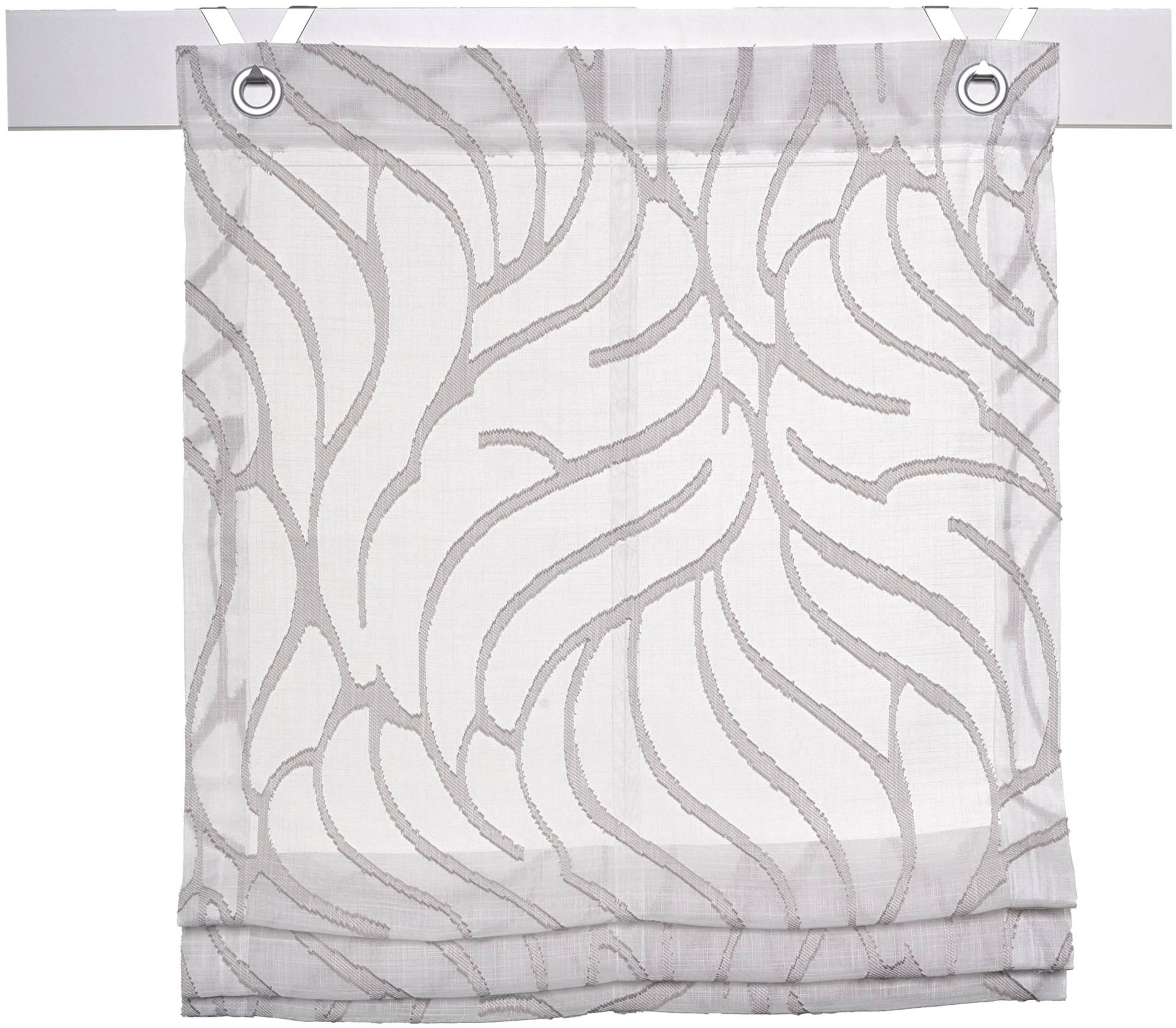 Kutti Raffrollo »Skyline«, mit Hakenaufhängung, ohne Bohren, freihängend, halbtransparent, Polyester, Hakenaufhängung Kutti Raffrollo »Skyline«, mit Hakenaufhängung, ohne Bohren, freihängend, halbtransparent, Polyester, Hakenaufhängung von Kutti
