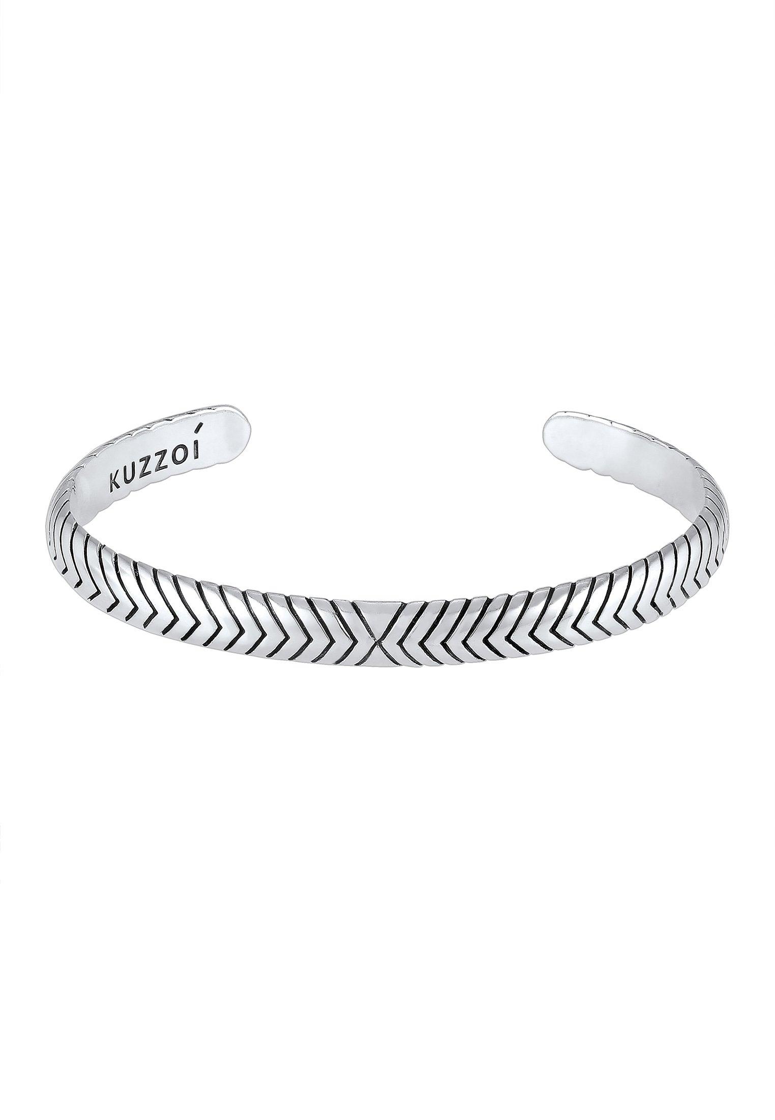 Armband Armreif Oxidiert Offen Basic Damen Silber 19cm von Kuzzoi