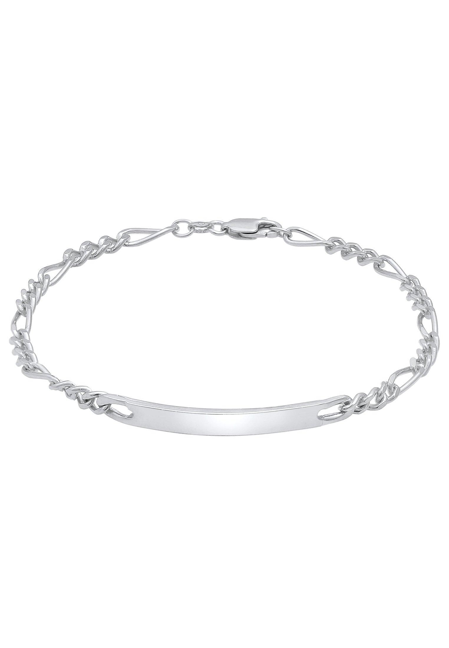 Armband Id Platte Figaro Klassisch Damen Silber 19cm von Kuzzoi