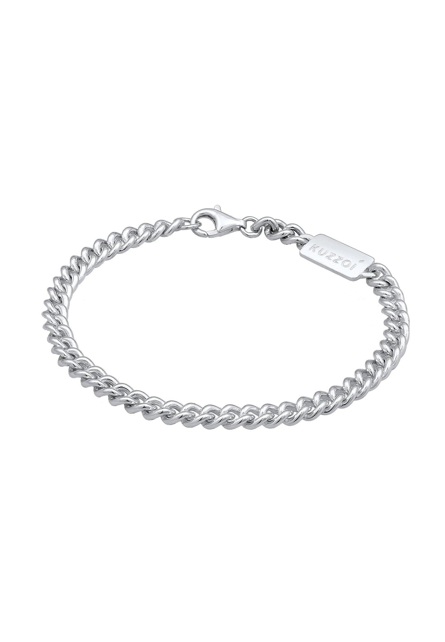 Armband Rundpanzer Massiv 925 Silber Damen Silber 21cm von Kuzzoi