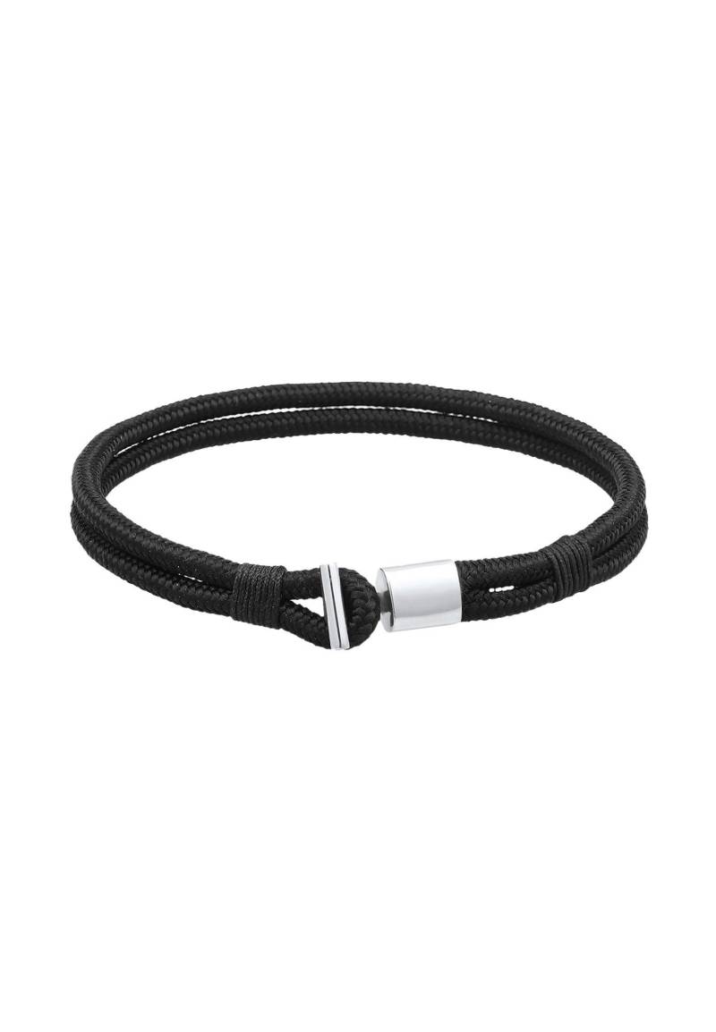 Armband Textilband Knoten Haken Damen Silber 19cm von Kuzzoi