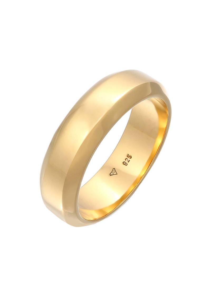 Ring Bandring Basic 925 Silber Damen Gold 56mm von Kuzzoi