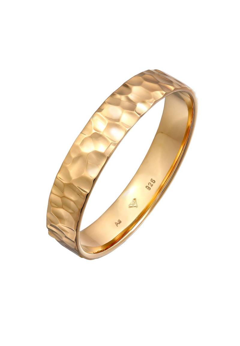 Ring Bandring Freundschaftsring 925 Silber Damen Gold 56mm von Kuzzoi