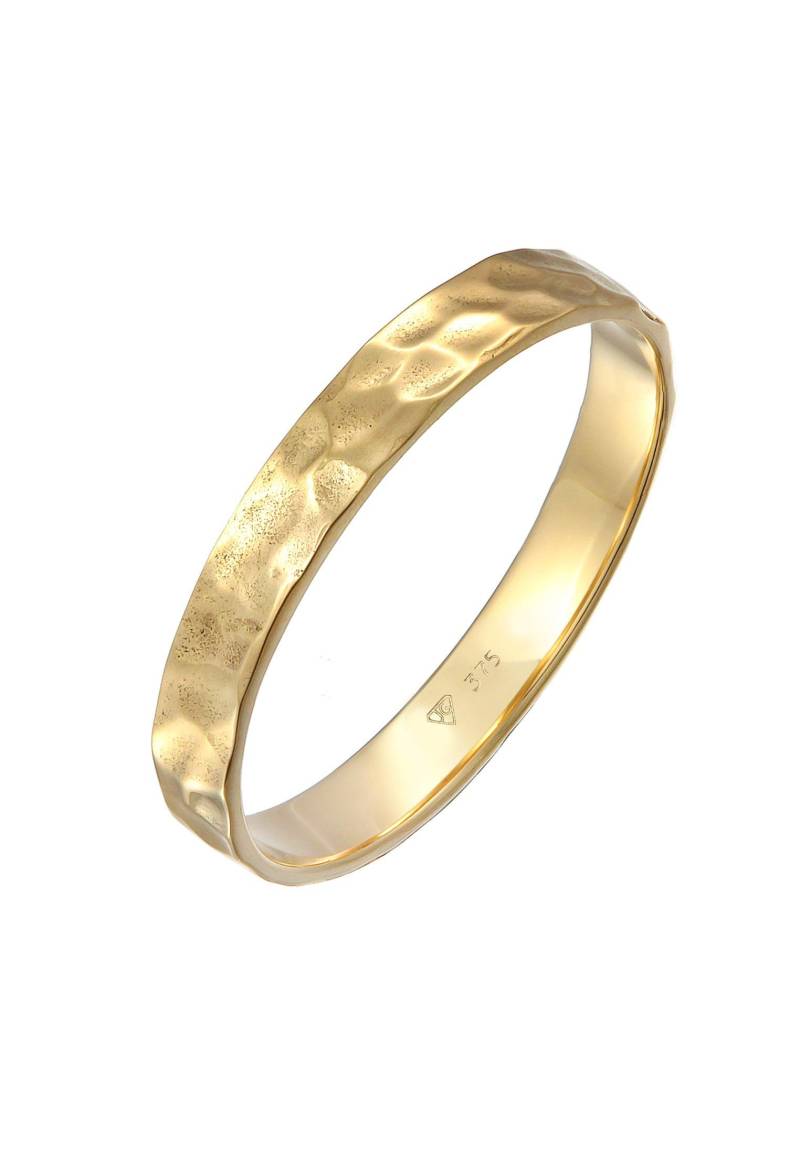 Ring Bandring Ring Gehämmert 375er Gelbgold Damen Gold 66mm von Kuzzoi