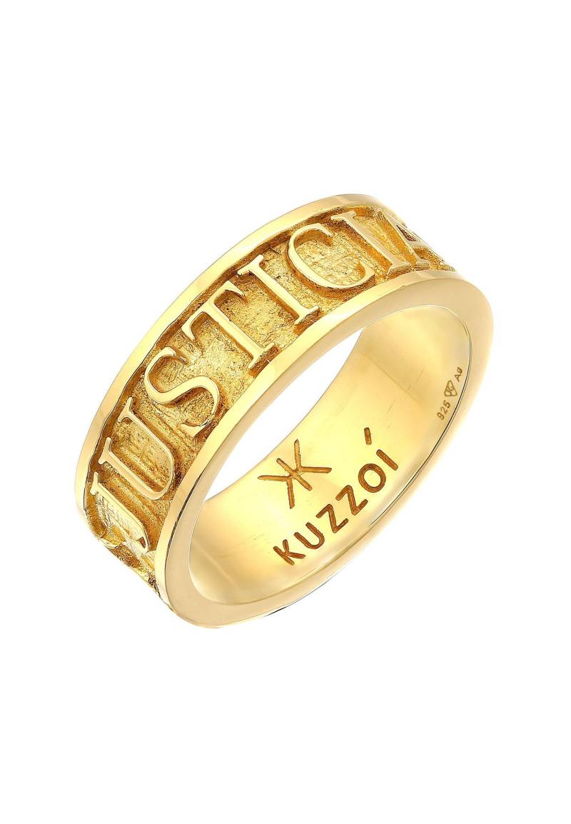 Ring Bandring Schriftzug 925 Silber Damen Gold 64mm von Kuzzoi