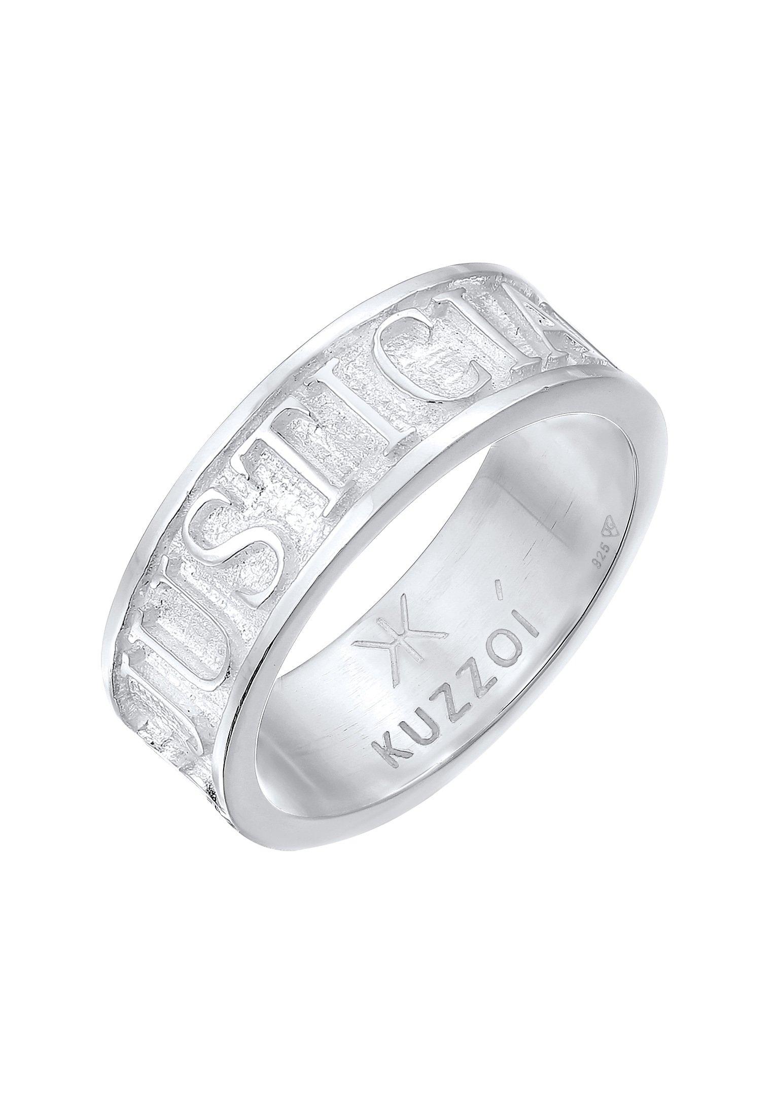 Ring Bandring Schriftzug 925 Silber Damen Silber 60mm von Kuzzoi