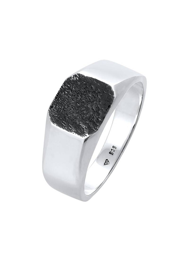 Ring Basic Siegelring Quadrat Matt 925 Silber Damen Silber 56mm von Kuzzoi