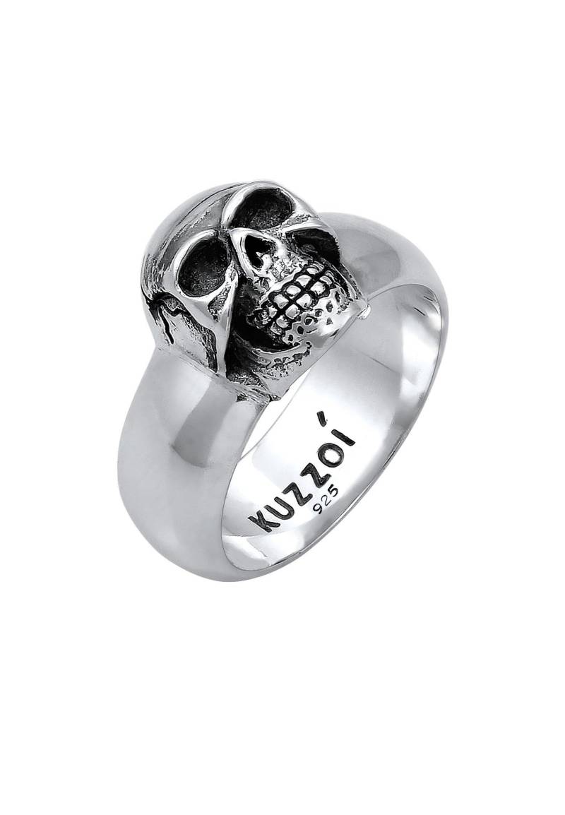 Ring Siegelring Totenkopf Damen Silber 60mm von Kuzzoi