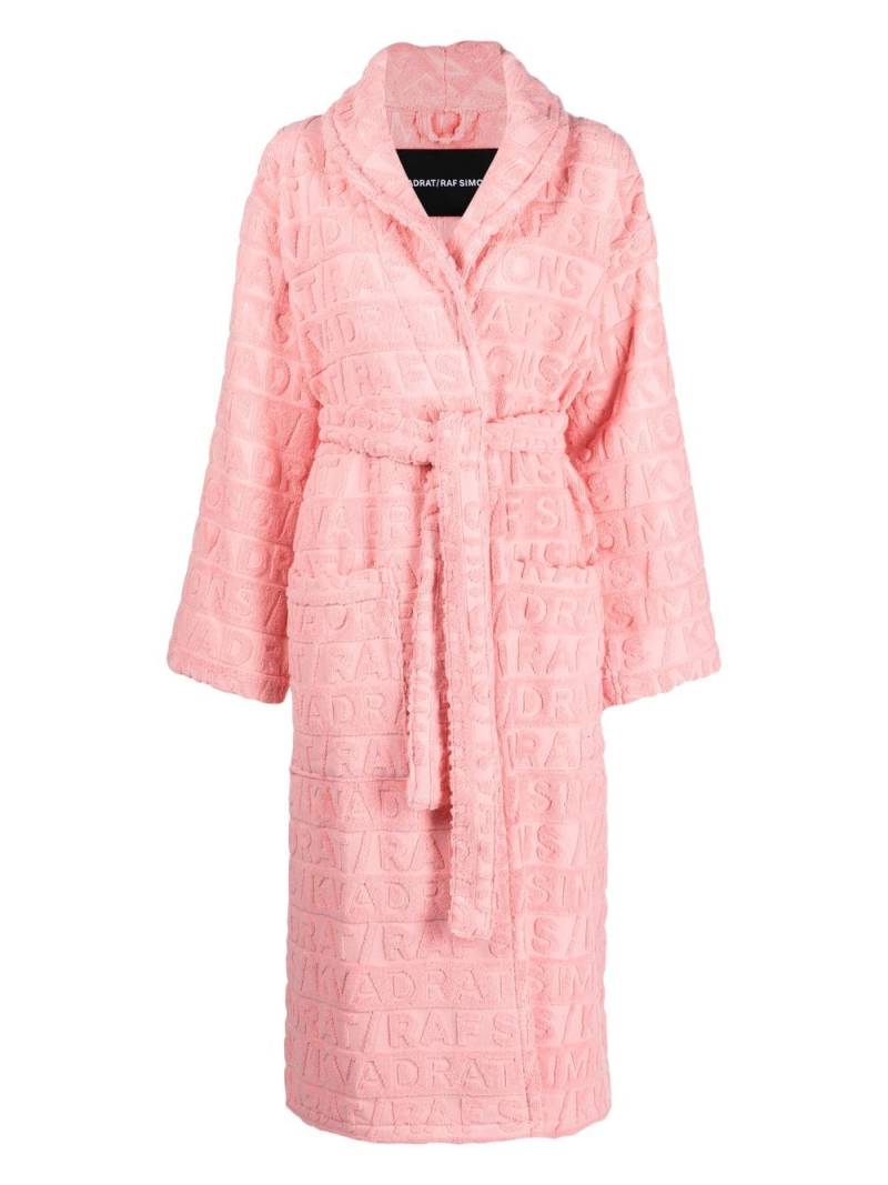 Kvadrat x Raf embossed-logo bathrobe - Pink von Kvadrat