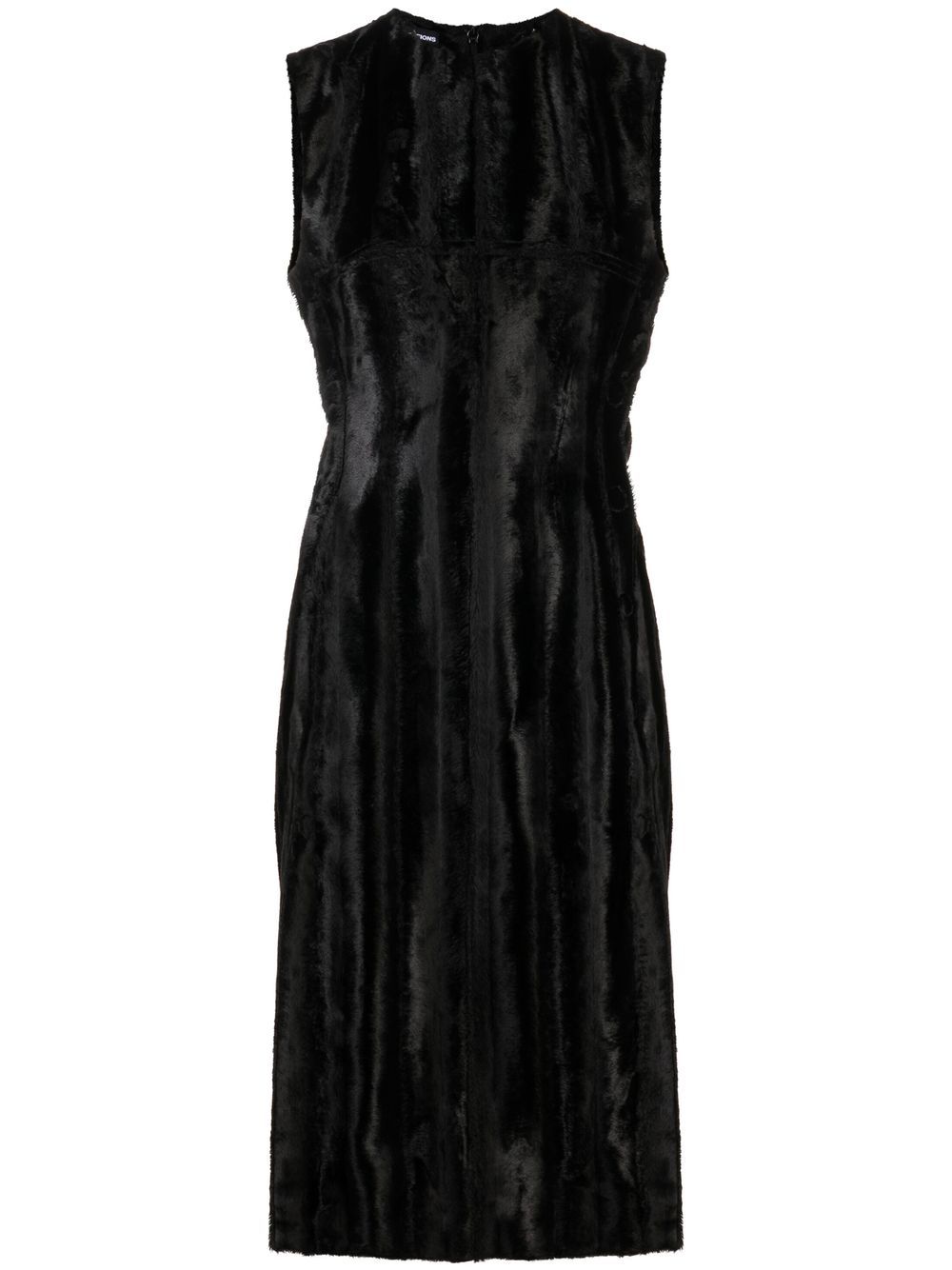 Kwaidan Editions Deconstructed velvet midi dress - Black von Kwaidan Editions