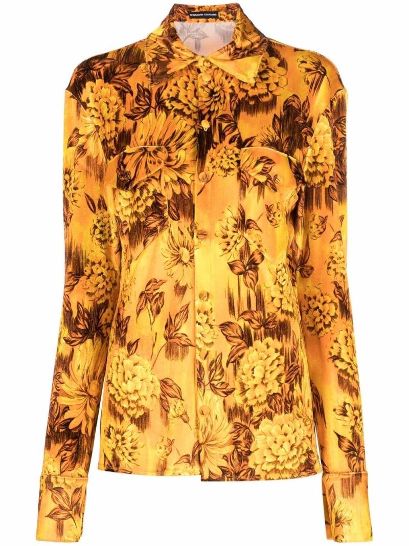 Kwaidan Editions all-over floral-print shirt - Orange von Kwaidan Editions