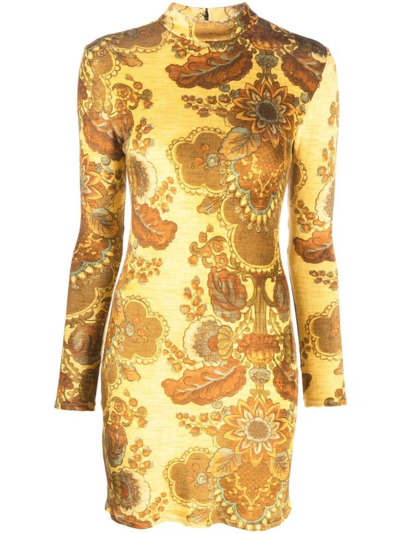 Kwaidan Editions all-over graphic-print dress - Yellow von Kwaidan Editions