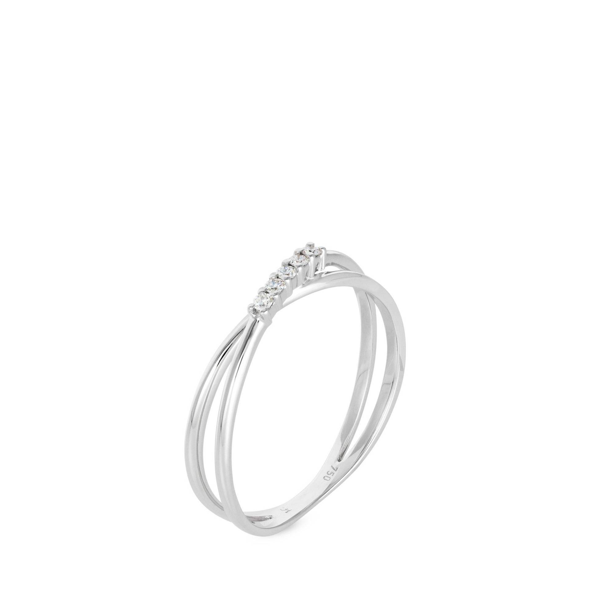 Ring Mit Diamant Damen Weissgold 52 von L' Atelier Gold 18 Karat by Manor