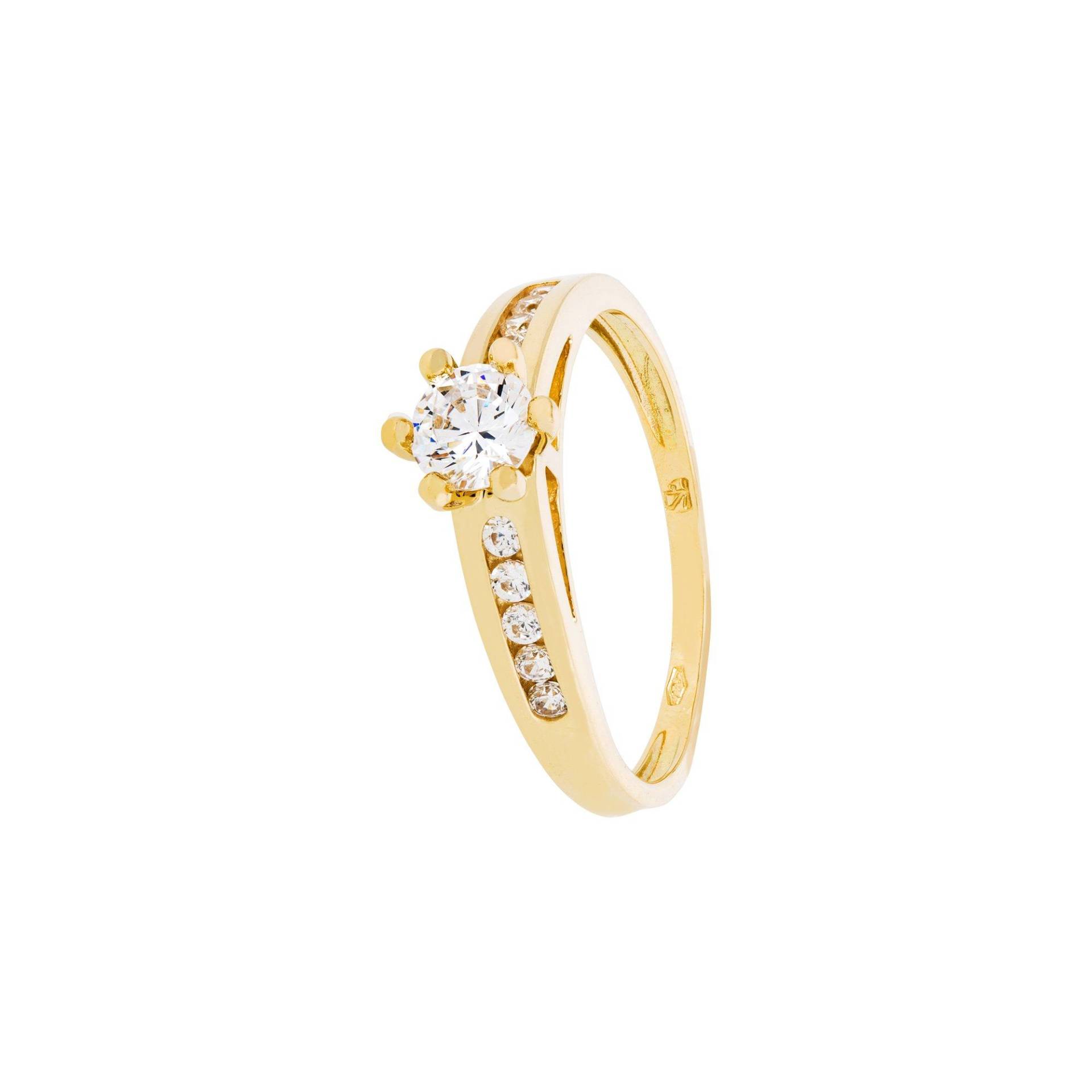 Ring Mit Zirkonia Damen Gelbgold 52 von L' Atelier Gold 18 Karat by Manor