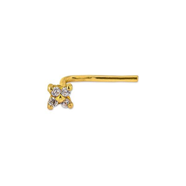 L' Atelier Gold 18 Karat by Manor - Nasenpiercing, One Size, Gelbgold von L' Atelier Gold 18 Karat by Manor