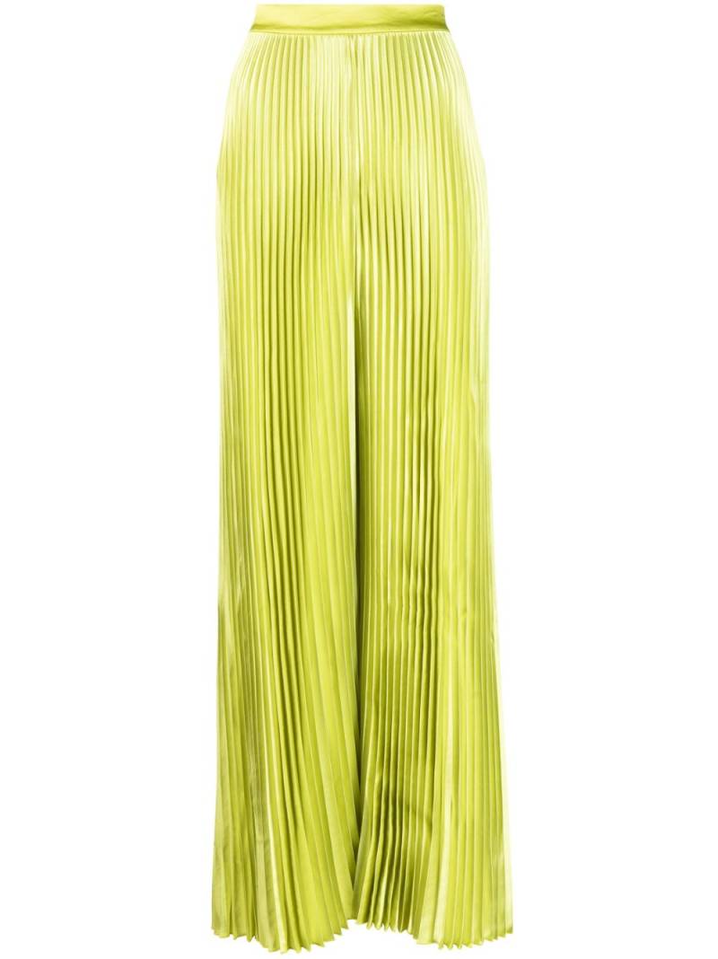 L'IDÉE Bisous pleated satin trousers - Green von L'IDÉE