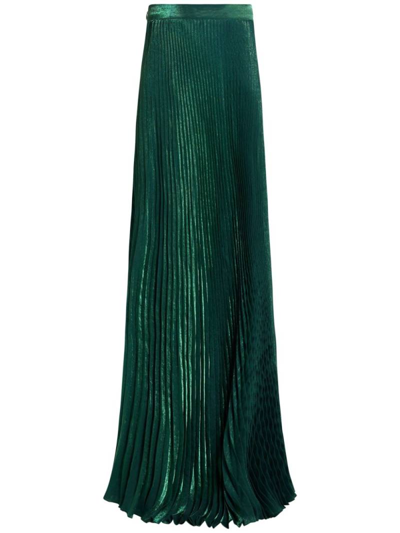 L'IDÉE pleated maxi skirt - Green von L'IDÉE