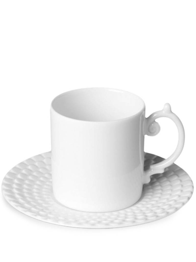 L'Objet Aegean espresso cup and saucer - White von L'Objet