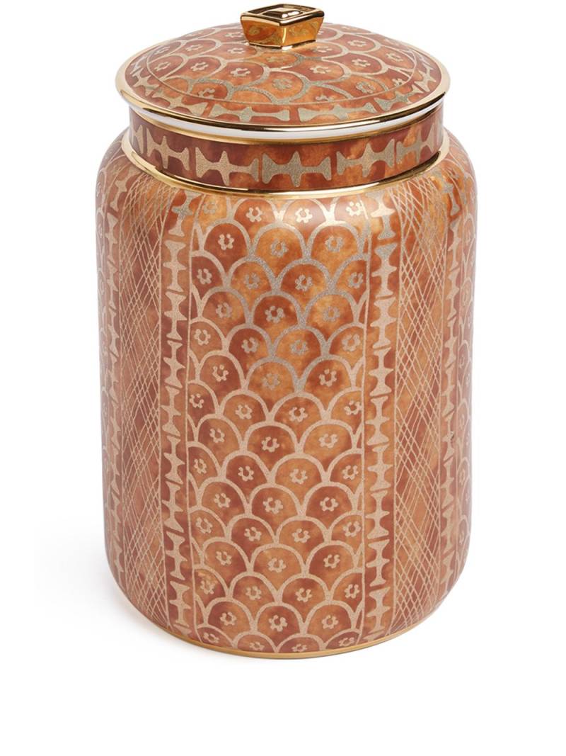 L'Objet Fortuny porcelain canister - Orange von L'Objet