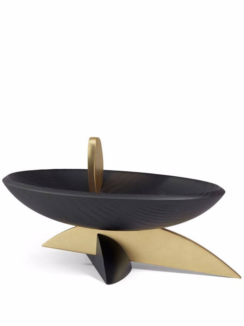 L'Objet Kelly Behun leaf oval bowl - Black von L'Objet