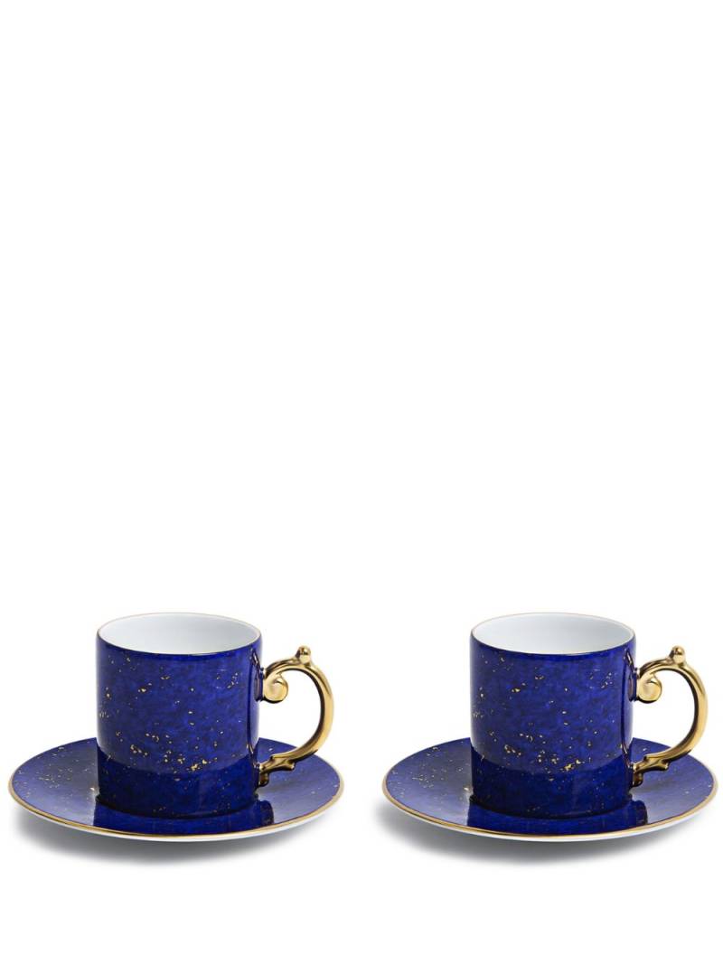 L'Objet Lapis espresso cup and saucer (set of two) - Blue von L'Objet