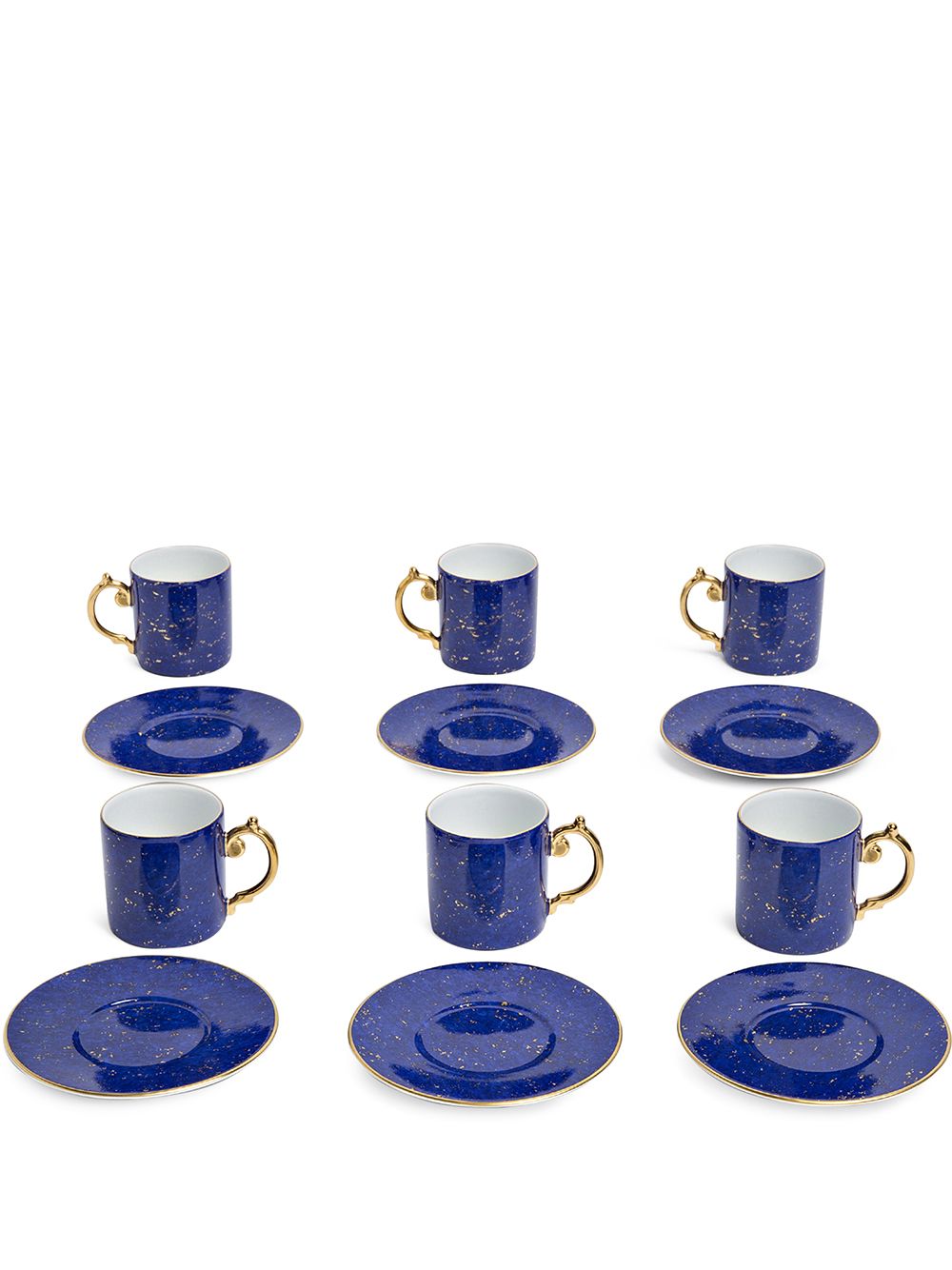 L'Objet Lapis espresso cups and saucers (set of 6) - Blue von L'Objet