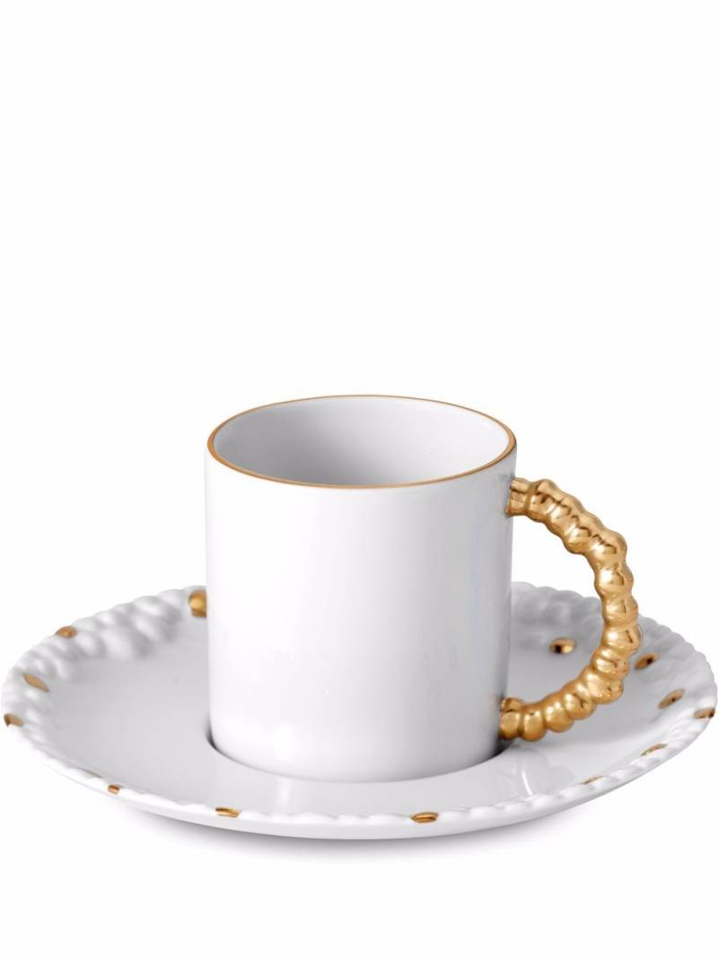 L'Objet Mojave espresso cup and saucer - White von L'Objet