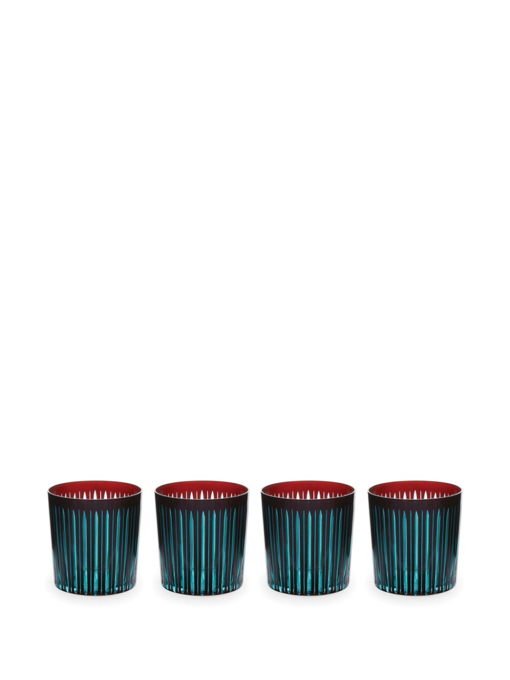 L'Objet Prism old fashioned glasses (set of four) - Red von L'Objet