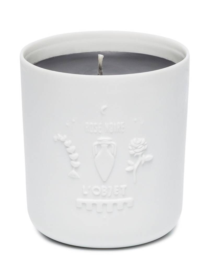 L'Objet Rose Noire embossed candle (350gr) - White von L'Objet