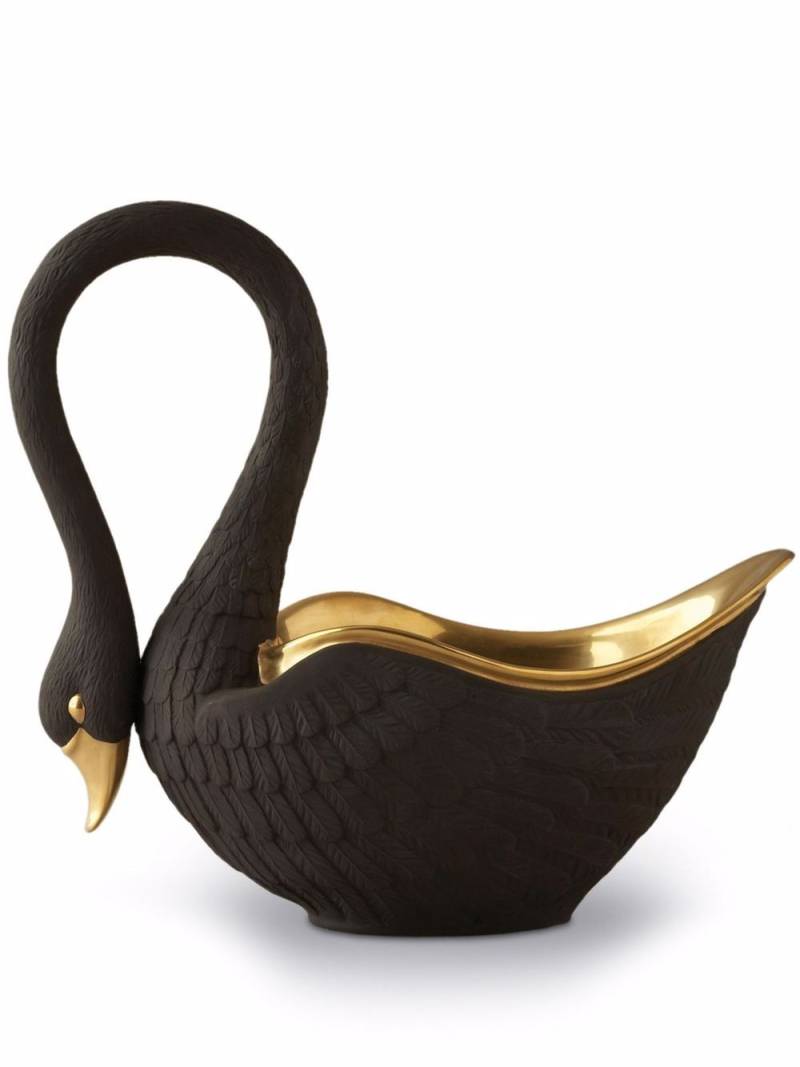 L'Objet Swan porcelain bowl - Black von L'Objet