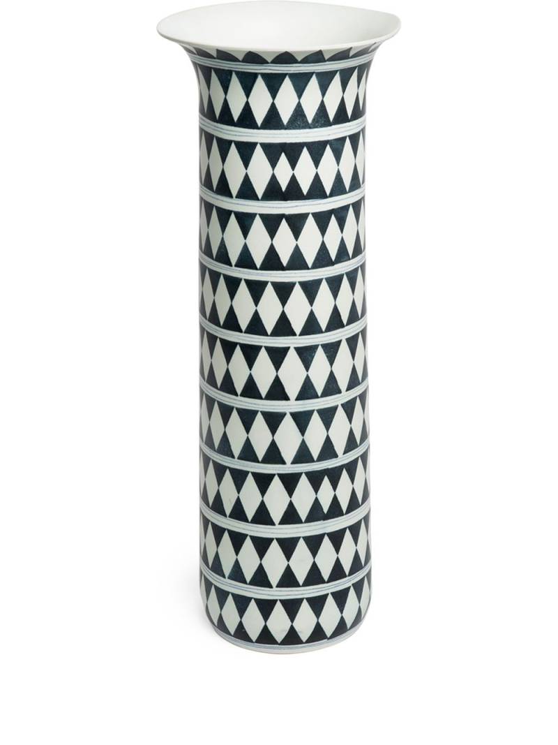 L'Objet geometric-pattern porcelain vase (43cm) - Black von L'Objet