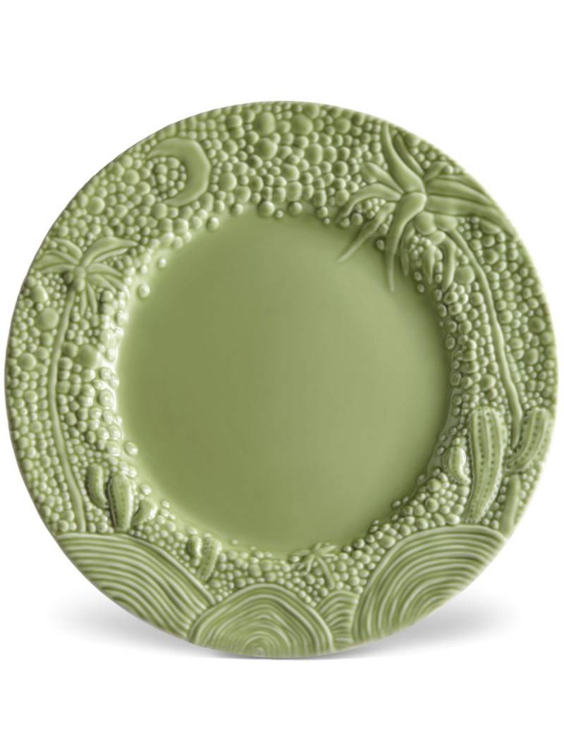 L'Objet x Haas Brothers Mojave Desert porcelain charger plate (32cm) - Green von L'Objet