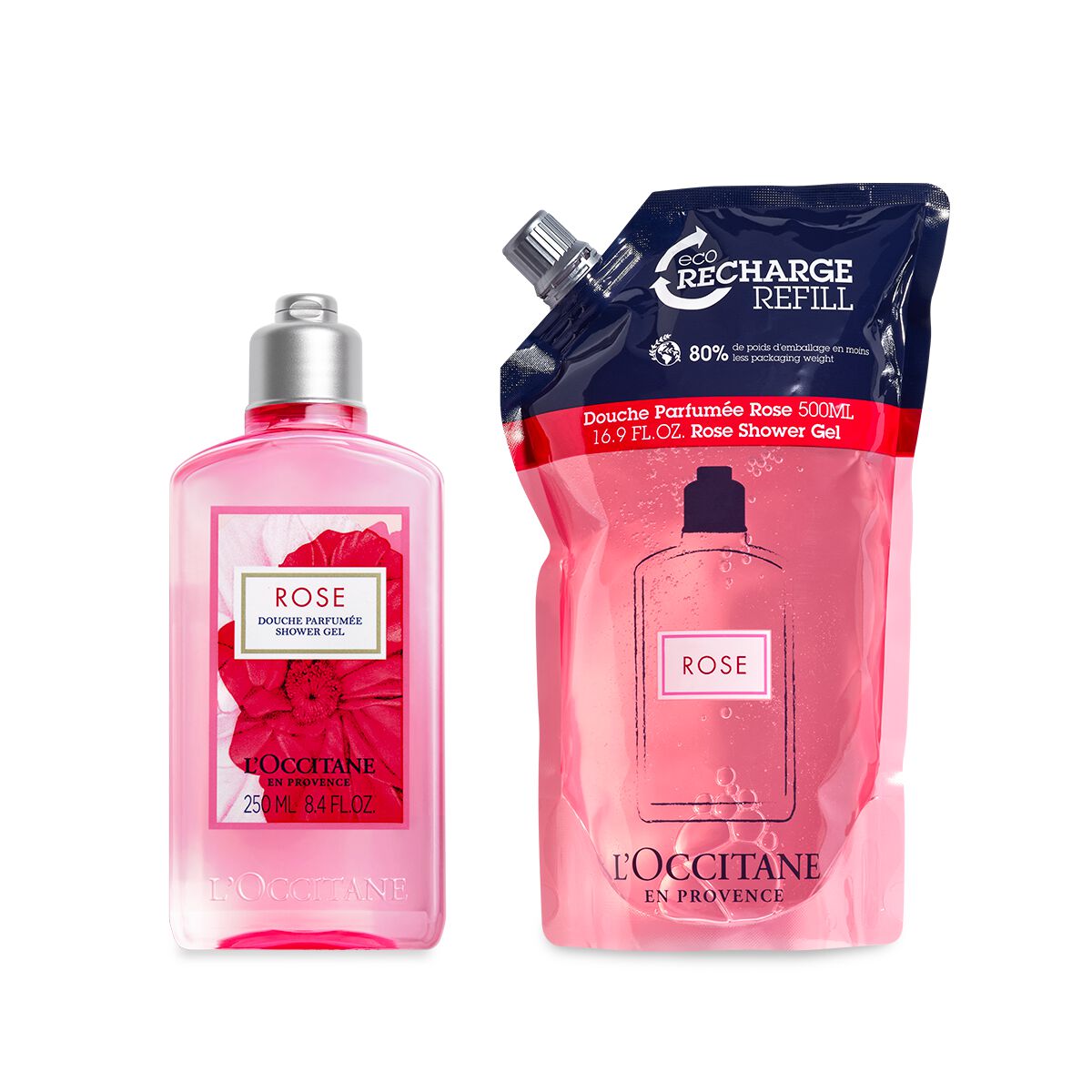 Duo Douche Parfumée Rose 250ml et sa recharge - L'Occitane en Provence von L'Occitane en Provence