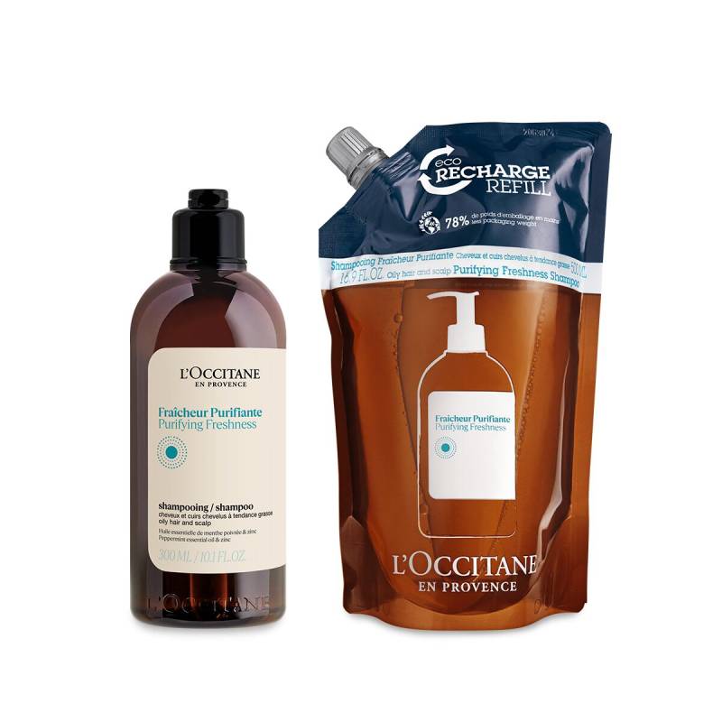 Duo Shampoing Fraîcheur Purifiante 300ml et sa recharge - L'Occitane en Provence von L'Occitane en Provence