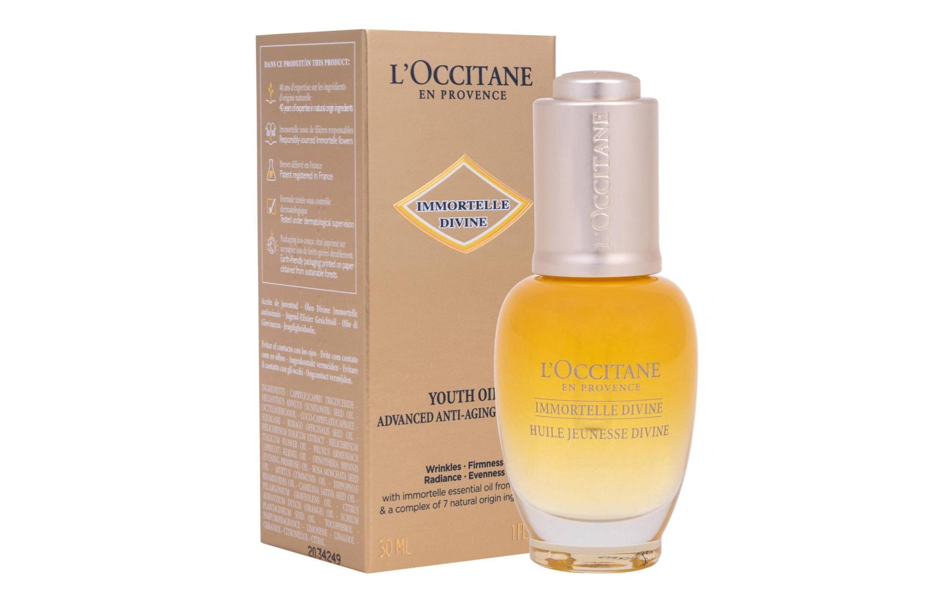 L'OCCITANE Gesichtsöl »Immortelle Divine Youth 30 ml«, Premium Kosmetik von L'Occitane