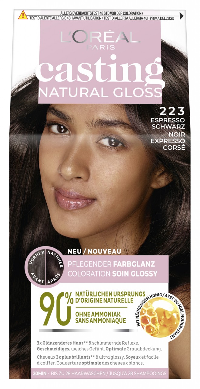 L'Oréal Casting - Natural Gloss Pflegende Intensivtönung 223 Espresso Schwarz von L'Oréal Paris