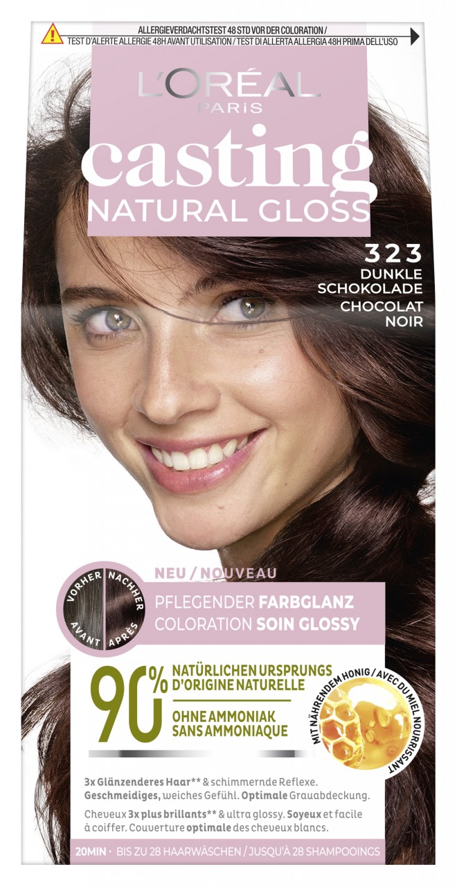 L'Oréal Casting - Natural Gloss Pflegende Intensivtönung 323 Dunkle Schokolade von L'Oréal Paris