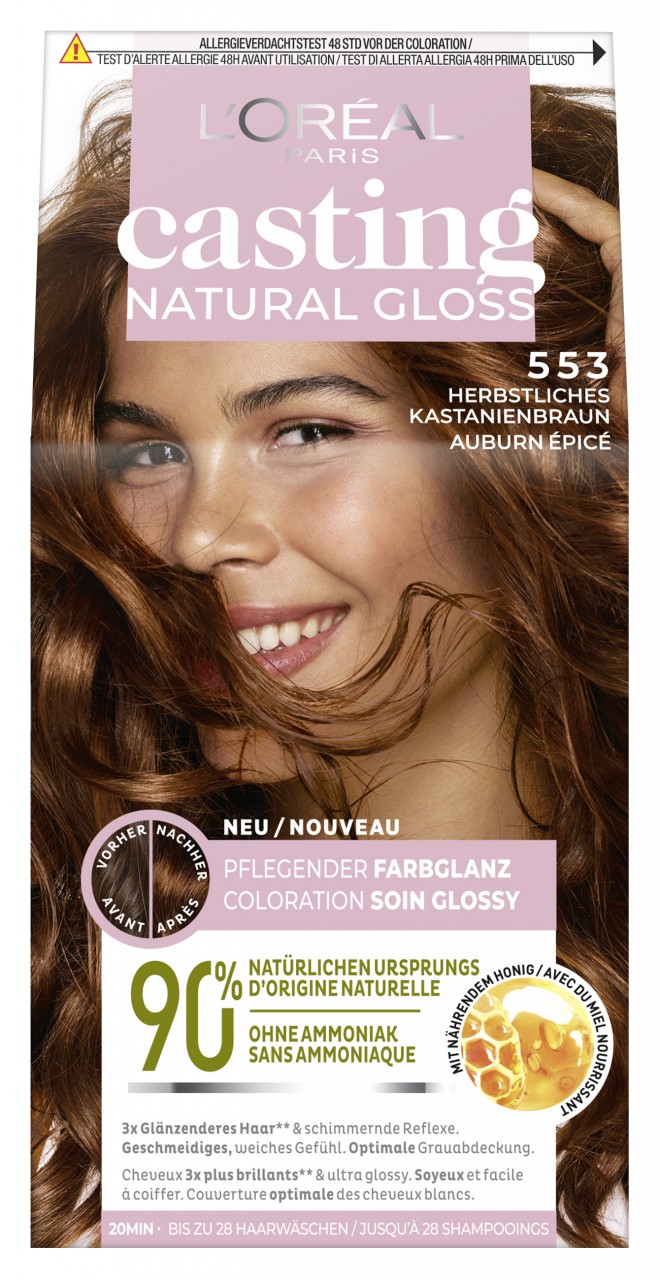 L'Oréal Casting - Natural Gloss Pflegende Intensivtönung 553 Herbstliches Kastanienbraun von L'Oréal Paris