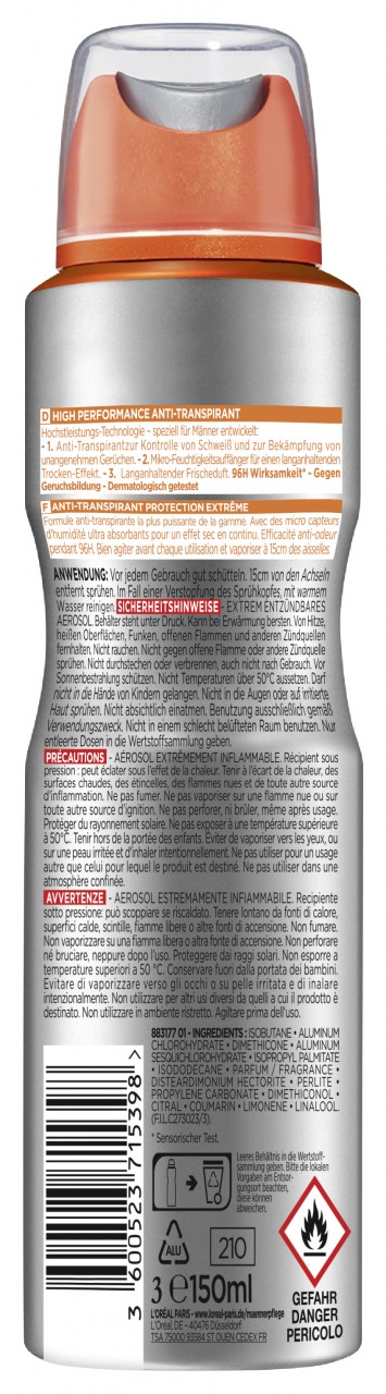 L'Oréal Men Expert - Deo Spray Invincible Man 96h L'Oréal Men Expert - Deo Spray Invincible Man 96h von L'Oréal Paris