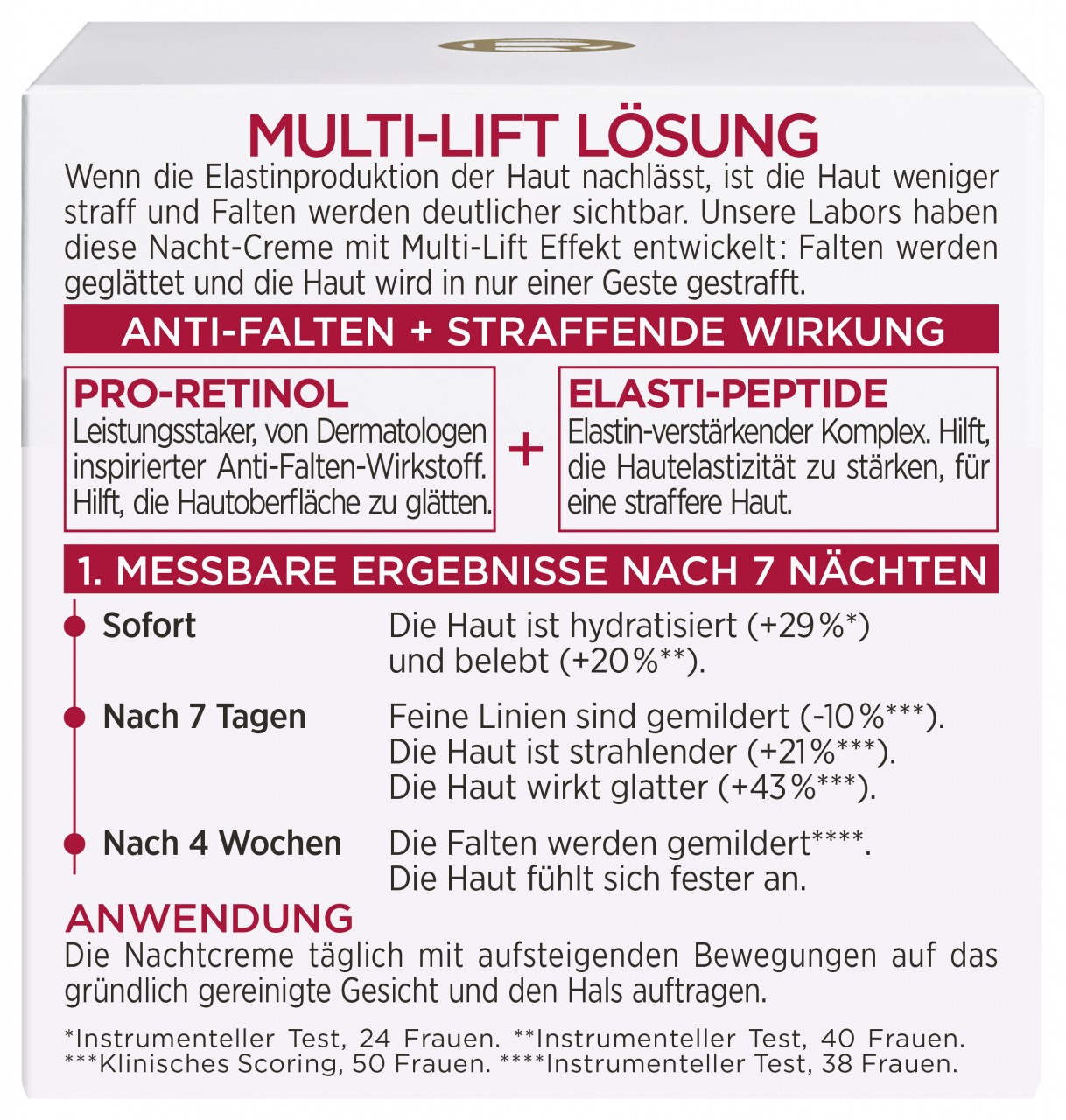 L'Oreal Skincare - Revitalift Nachtpflege, Mit Pro-elastin Und Aprikosenkernöl, Glättet Falten über von L'Oréal Paris