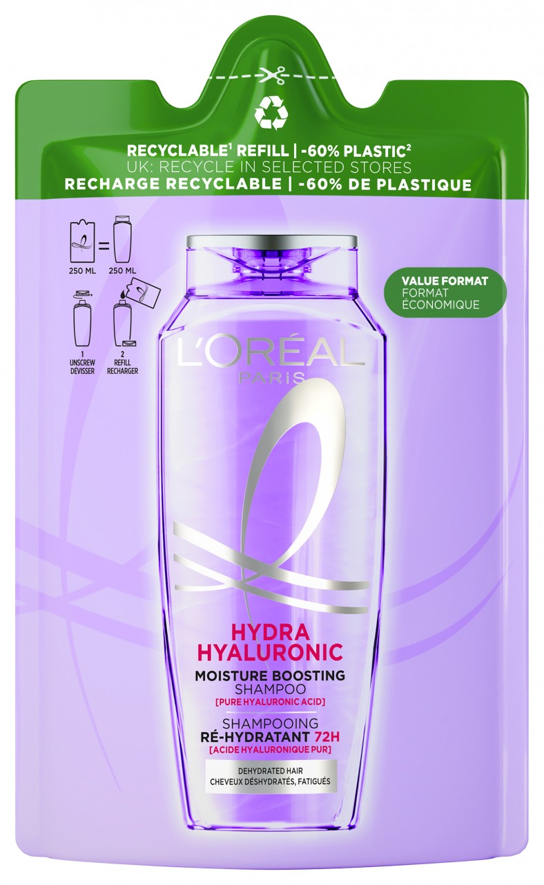 LOréal Elseve Haircare - Hydra [hyaluronic] 72h Feuchtigkeits-auffüllendes Shampoo Nachfüllpack von L'Oréal Paris