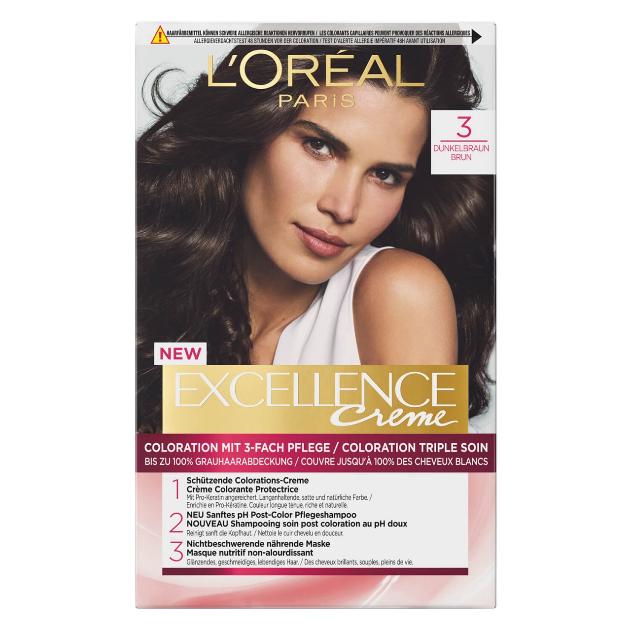 LOréal Excellence Color - Creme 3 Dunkelbraun von L'Oréal Paris