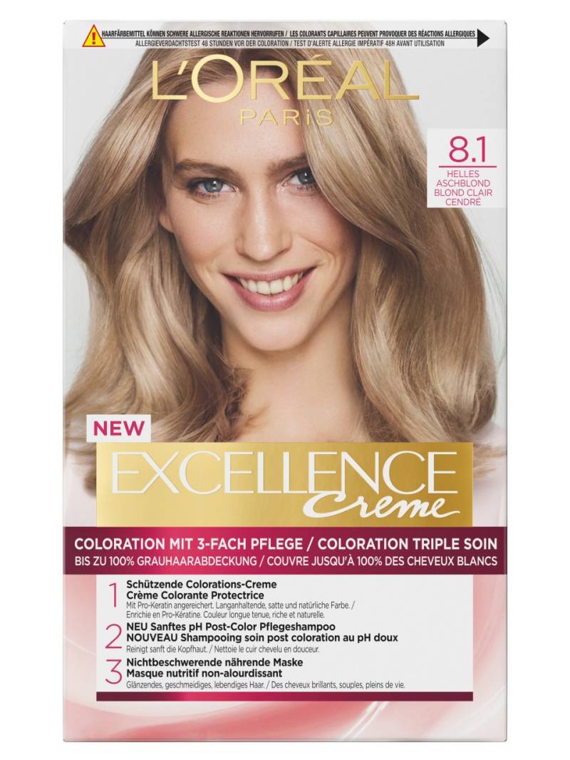 LOréal Excellence Color - Creme 8.1 Helles Aschblond von L'Oréal Paris